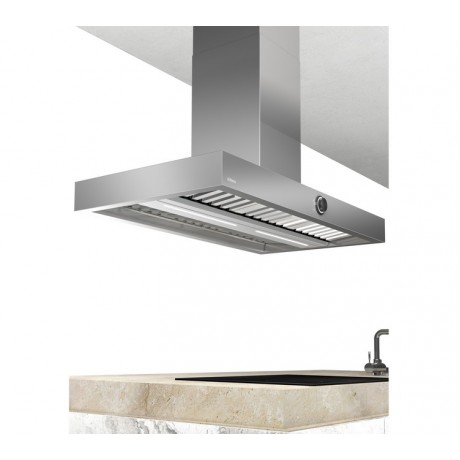 AIRFORCE Vis Boxy Island IX/A/120 120cm Inox Απορροφητήρας Εντοιχιζόμενος Νησίδα